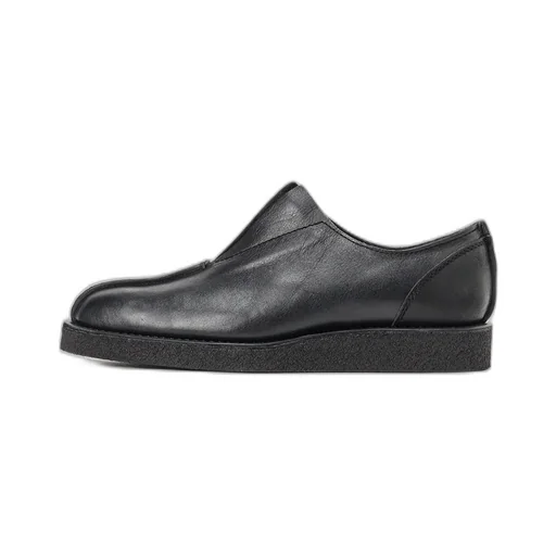 Semi-Gloss Leather Slip-Ons