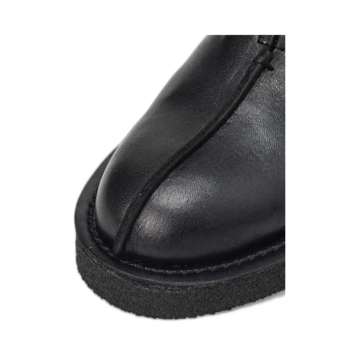 Semi-Gloss Leather Slip-Ons