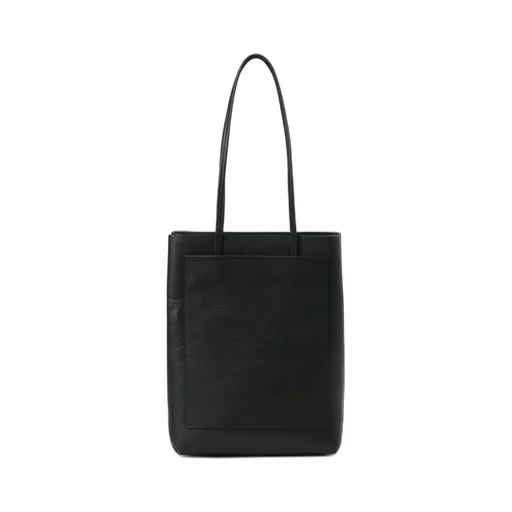Shrunken Leather Box Tote Bag