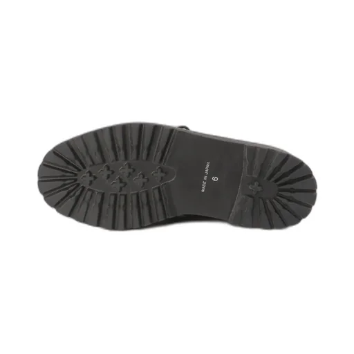 Glass Leather Fringe Tongue Shoes