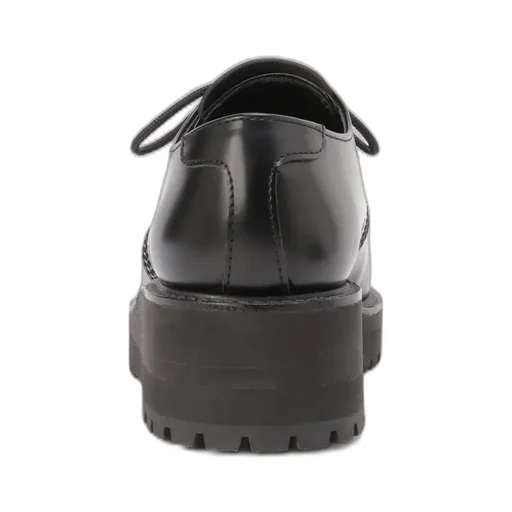 Glass Leather Fringe Tongue Shoes
