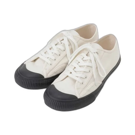 No.9 Canvas Flat Sneakers