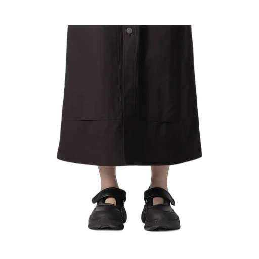 Slub Duck Front Open Dress