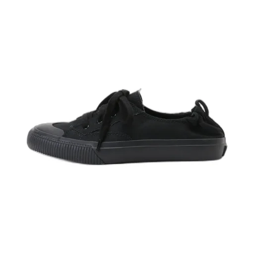 Cotton Canvas Rubber Heel Sneaker