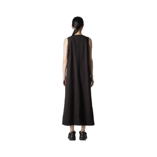 Slub Duck Front Open Dress