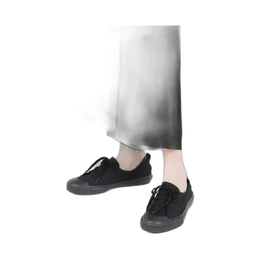 Cotton Canvas Rubber Heel Sneaker
