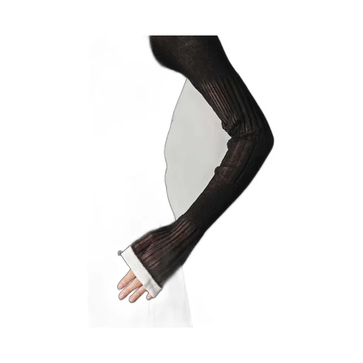 Sheer Asymmetry Ribbed Knit