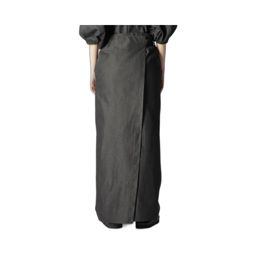 Hard Twisted Cotton Twill Wrap Skirt