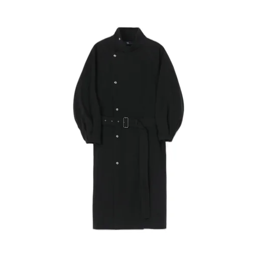 Hard Twisted Cotton Satin Trench Coat