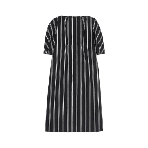 Hard Twisted Stripe Slit Dress
