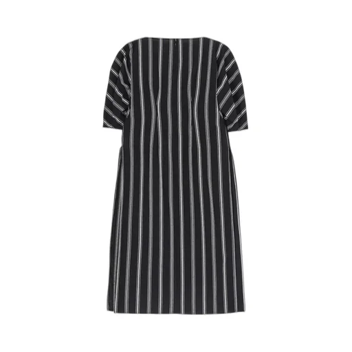 Hard Twisted Stripe Slit Dress