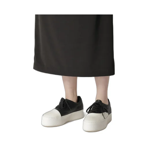 Cow Leather Asymmetric Sneaker