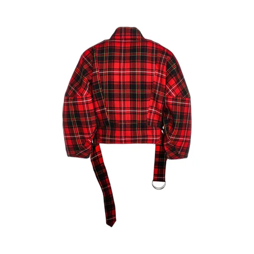 Tartan Check Panel Blouson