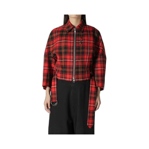 Tartan Check Panel Blouson