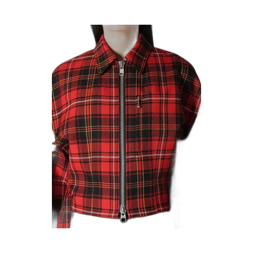 Tartan Check Panel Blouson