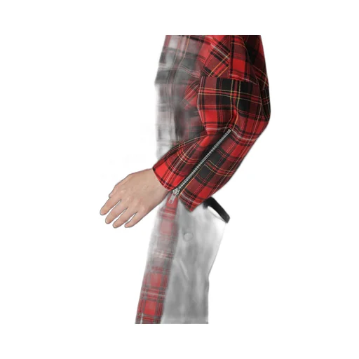 Tartan Check Panel Blouson