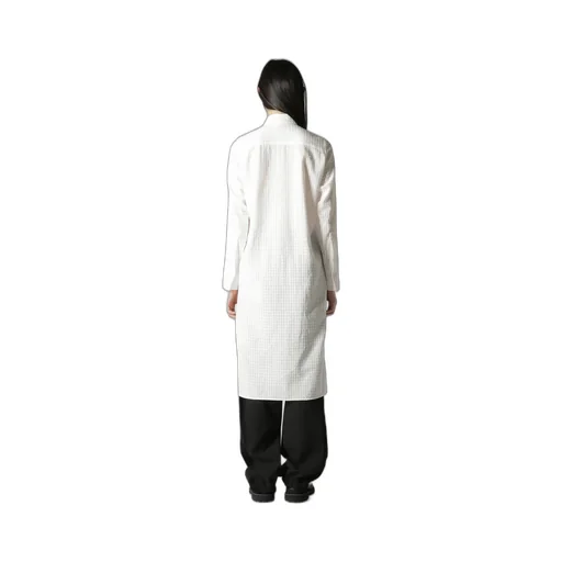 Leno Weave Cotton Long Shirt