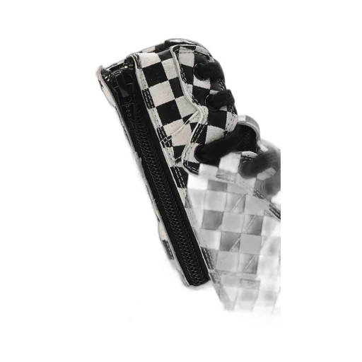 Plaid Pattern Leather Basket Shoes