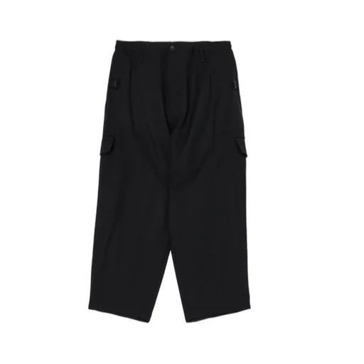 Wool Gabardine Tab Wide Pants