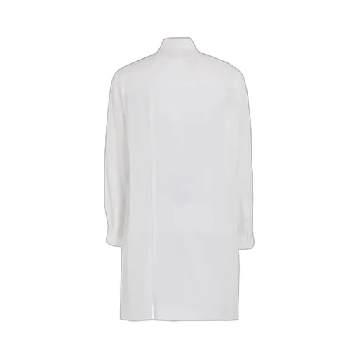 White 80 Modal Lawn Back Paneled Slit Blouse