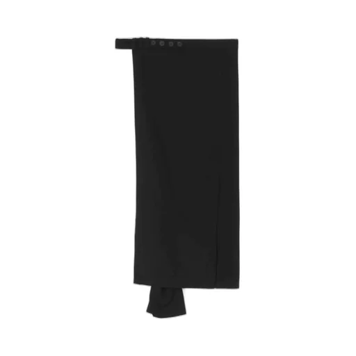 W/Ry Hard Twisted Gabardine U-Tied Hem Wrap Skirt