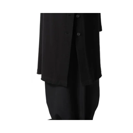 10/-Bd Gauze Single Jersey Unbalanced Henry Neck Ls T