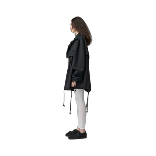 Wool Gabardine Layered Mod's Coat