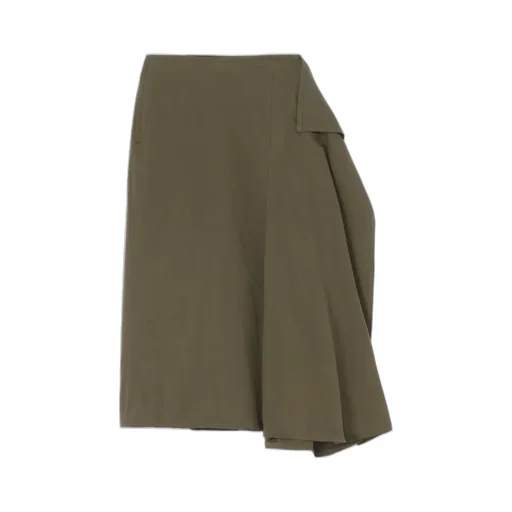 30/-Cotton Twill Drape Detail Skirt Pants
