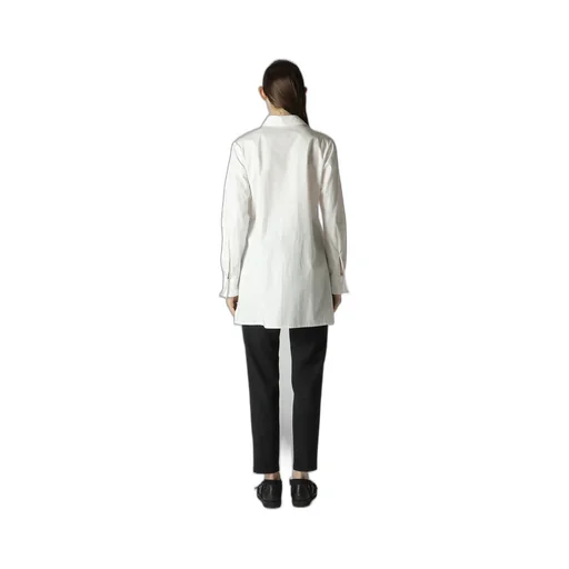 Cotton Broad R Box Detail Blouse