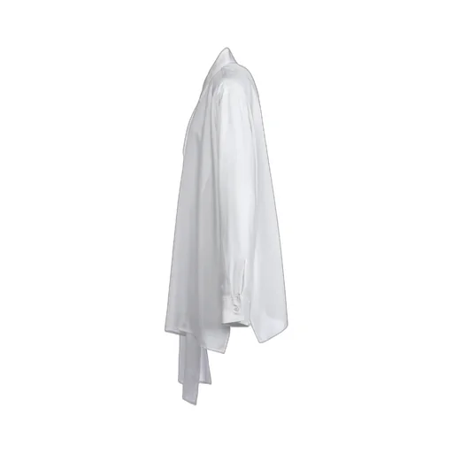 Cellulose Poplin Front Knot Detail Blouse