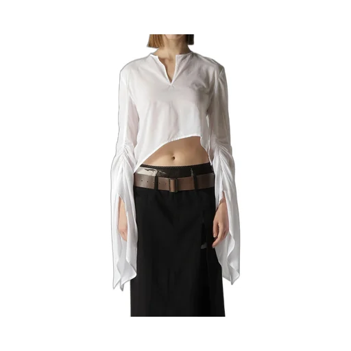 Cotton Lawn Asm Swallowtail Gather Detail Blouse