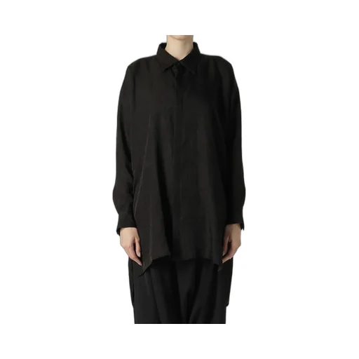 Cu Wrinkled Twill R-Double Placket Blouse