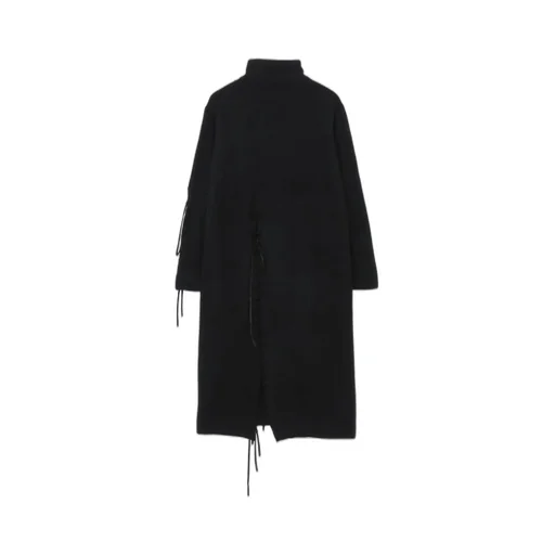 Plain St Leather String Turtle Neck Dress