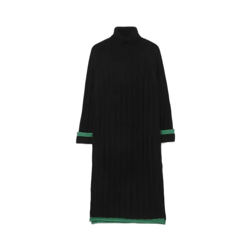 Color Combination Rib Raglan Color Combi Dress