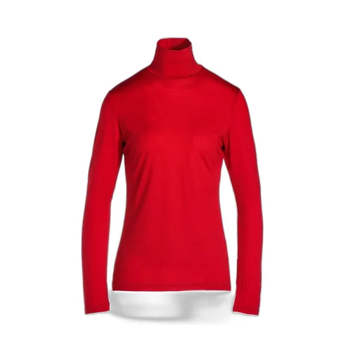 Wool Single Jersey Turtle Neck Long Slv Po