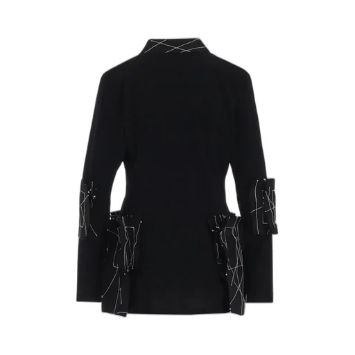 40/-High Twisted Single Jersey Combi Random Embroidery Jacket