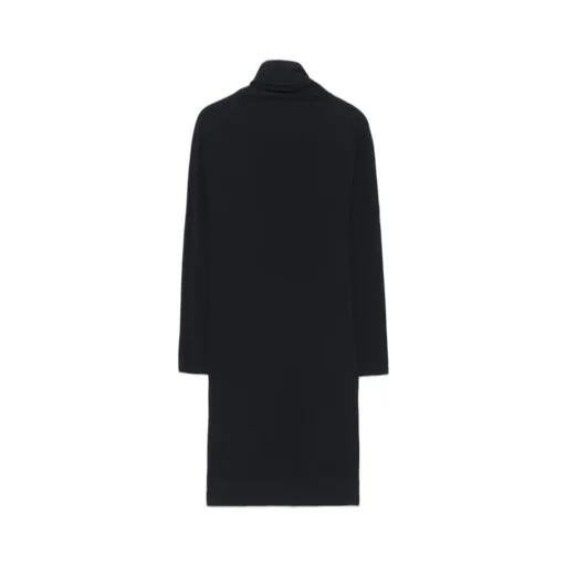 Cosmorama Cotton Draped Long Sleeve Button-Up Turtleneck Top