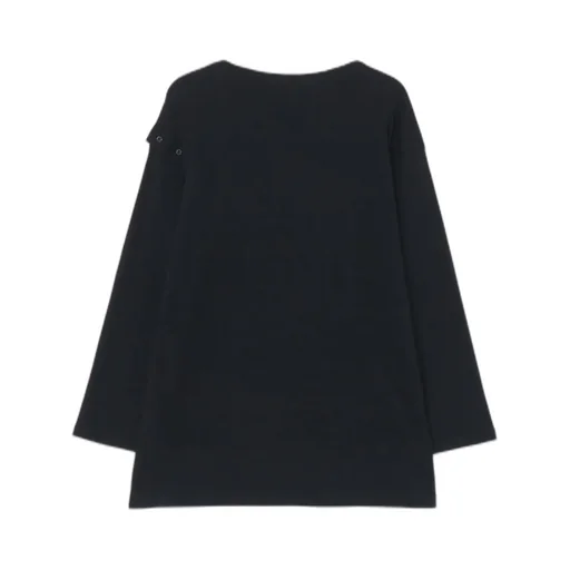 30/- Combed Cotton Long Sleeve T-Shirt With Button-Up Slits