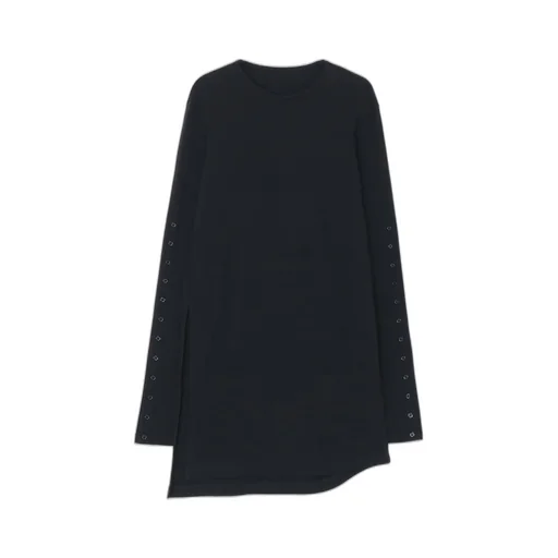 30/- Combed Cotton Long Sleeve T-Shirt With Button-Up Sleeve Slits