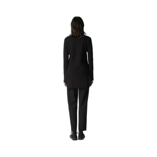 Fresca 20 Fine Jersey Side Knit Detail Long Slv Top