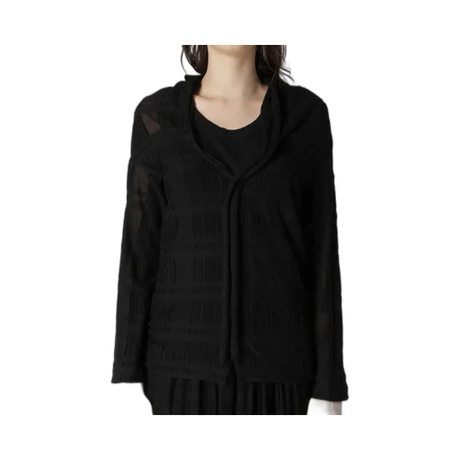 Intarsia Plaid Jq Cardigan