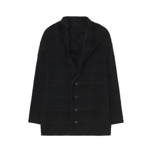 Intarsia Plaid Jq Cardigan