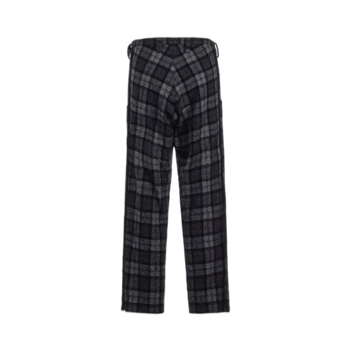 Plaid Flannel Straight Pants