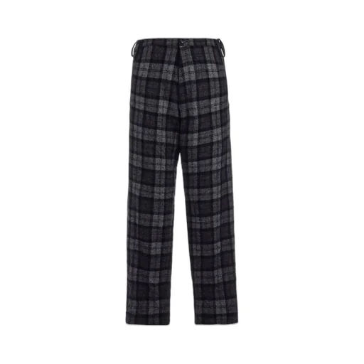 Plaid Flannel Straight Pants