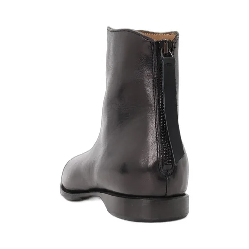 Waxed Calf Cropped Open Boots