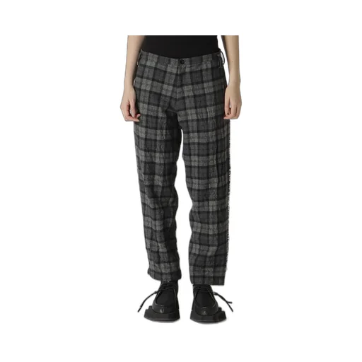 Plaid Flannel Straight Pants