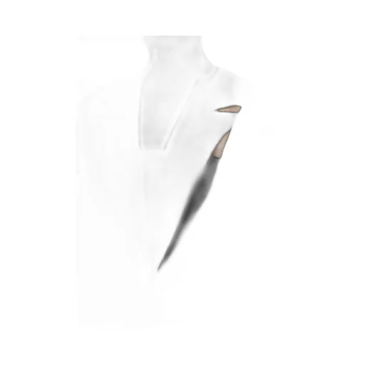 Wool Gauze Collar Cutting Jacket