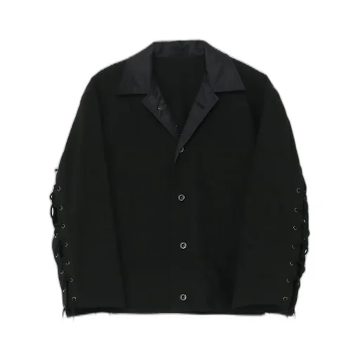Denim + Ny Twill Combination Back Lace Up Blouson