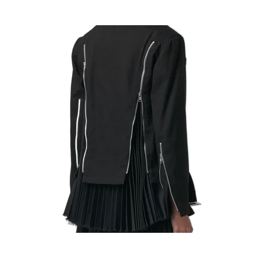 Denim + Serge Biker Jacket