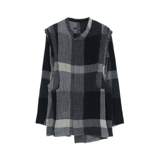 Layered Plaid Pattern Jacket